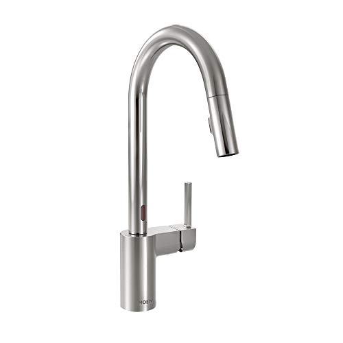 Moen 7565EC Align Motionsense Two-Sensor Touchless One-Handle High Arc Modern Pulldown Kitchen Faucet with Reflex, Chrome