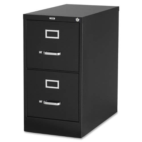 Lorell 2-Drawer Vertical File, 15 by 22 by 28, Black LL...