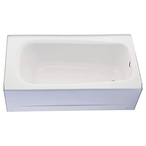 American Standard 2460002.020 Cambridge Apron-Front Americast Soaking Bathtub Left Hand Drain, 5 Ft x 32 In, White