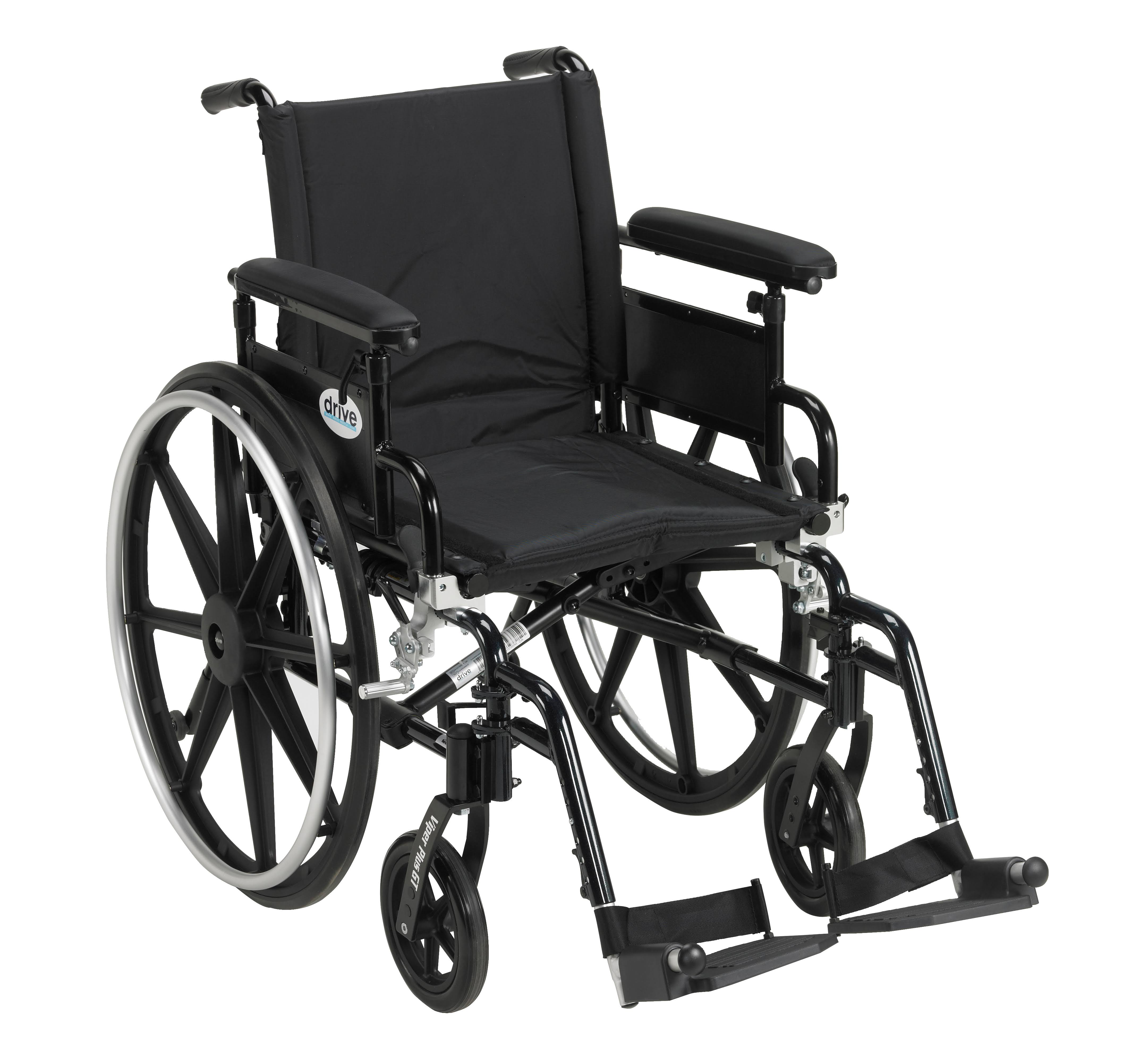 Drive Medical Viper Plus GT Wheelchair with Flip Back R...