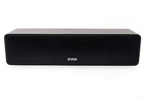 ZVOX Dialogue Clarifying Sound Bar with Patented Hearing Technology, Six Levels of Voice Boost - 30-Day Home Trial- AccuVoice AV100- Black
