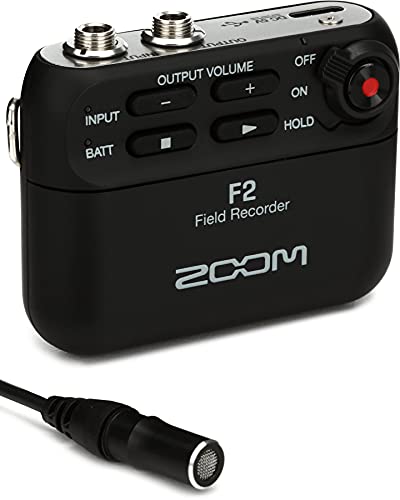 Zoom F2 Lavalier Body-Pack Compact Recorder, 32-Bit Flo...