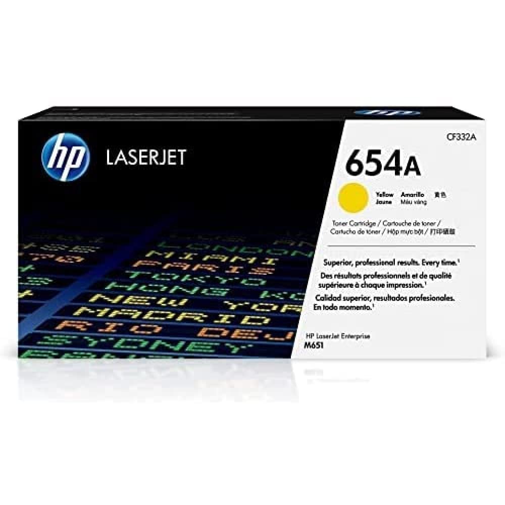 HP Original  654A Yellow Toner Cartridge | Works with  ...