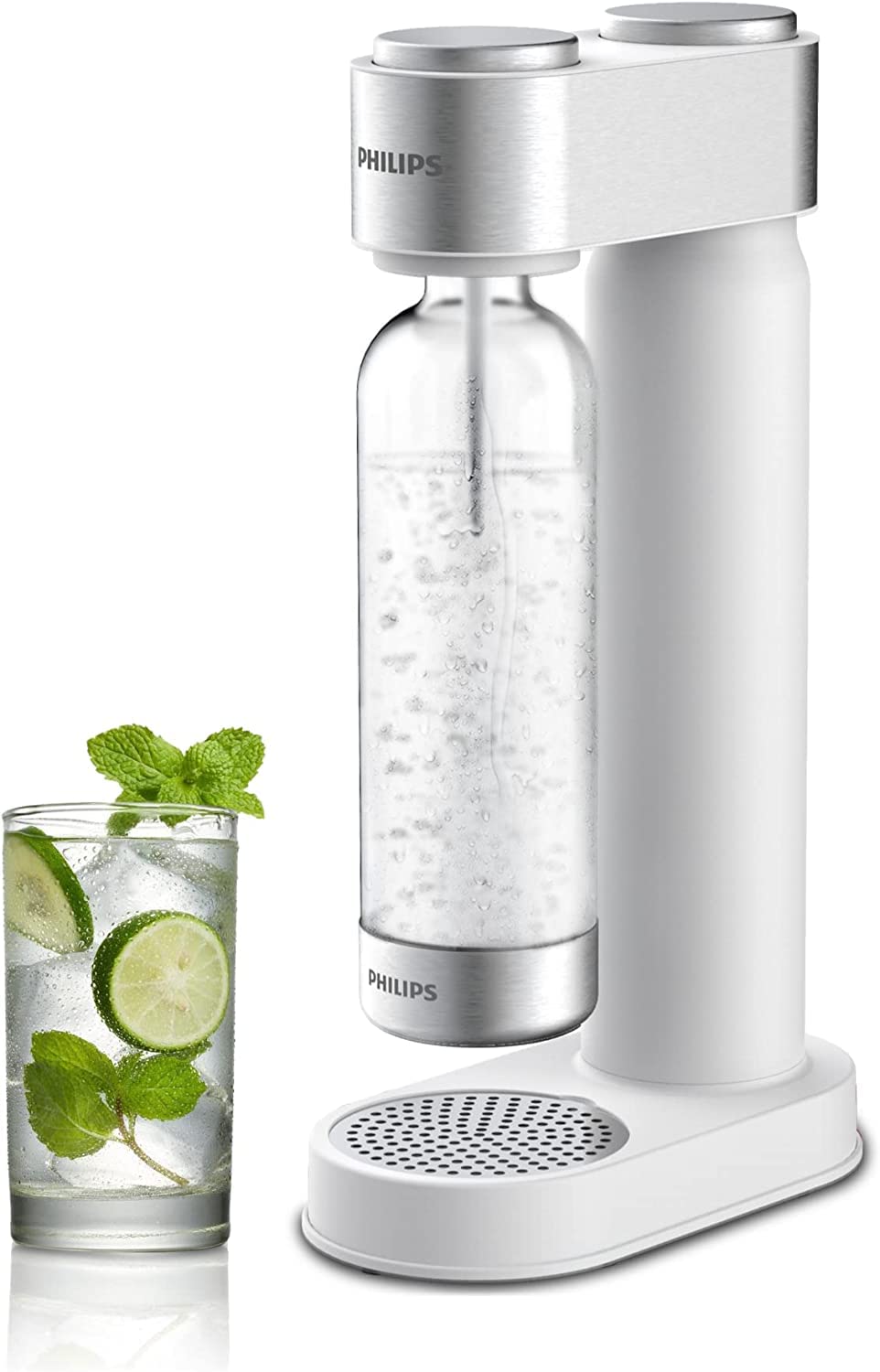 Philips Sparkling Water Maker Soda Maker Soda Streaming Machine for Carbonating with 1L Carbonating Bottle, Seltzer Fizzy Water Maker, Compatible with Any Screw-in 60L CO2 Carbonator