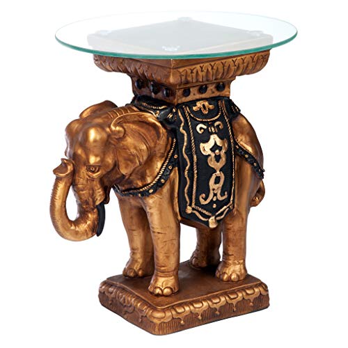 Design Toscano Maharajah Elephant Indian Decor Glass To...