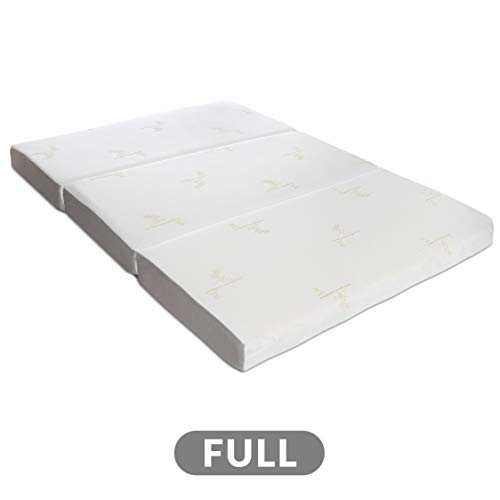 Milliard Tri Folding Memory Foam Mattress | Ultra Soft Washable Cover | Full {73