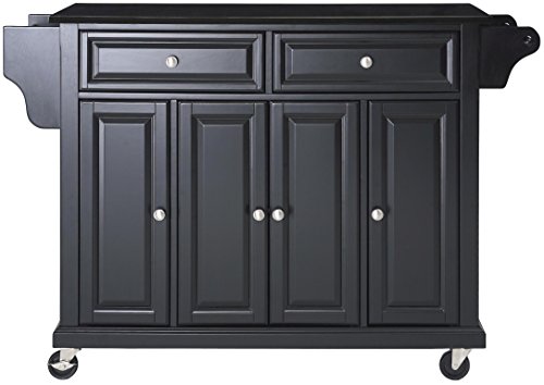 Crosley Furniture Full Size Kitchen Cart with Solid Black Granite Top