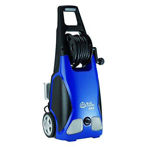 AR North America AR Annovi Reverberi Blue Clean, AR383 1,900 PSI Electric Pressure Washer, Nozzles, Spray Gun, Wand, Detergent Bottle & Hose