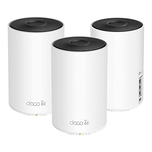 TP-Link Deco AXE5300 Wi-Fi 6E Tri-Band Whole-Home Mesh Wi-Fi System, 3-Pack