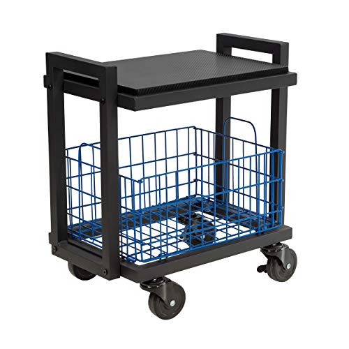 Atlantic Cart System 3 Tier Cart - Wide Mobile Storage, Interchange Shelves and Baskets, Powder-Coated Steel Frame