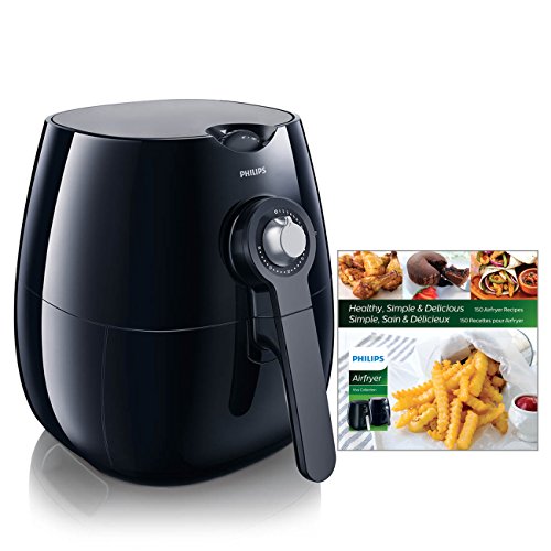 Philips Kitchen Appliances Analog Airfryer, Viva Collection Fry Healthy with 75% Less Fat, Black, HD9220/28
