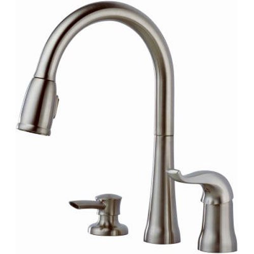 Delta Faucet Kate Single-Handle Kitchen Sink Faucet wit...
