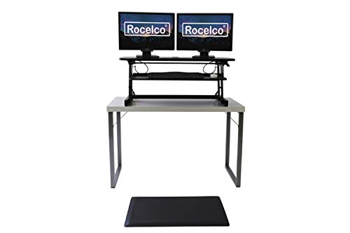 Rocelco 37.5? Deluxe Height Adjustable Standing Desk Co...