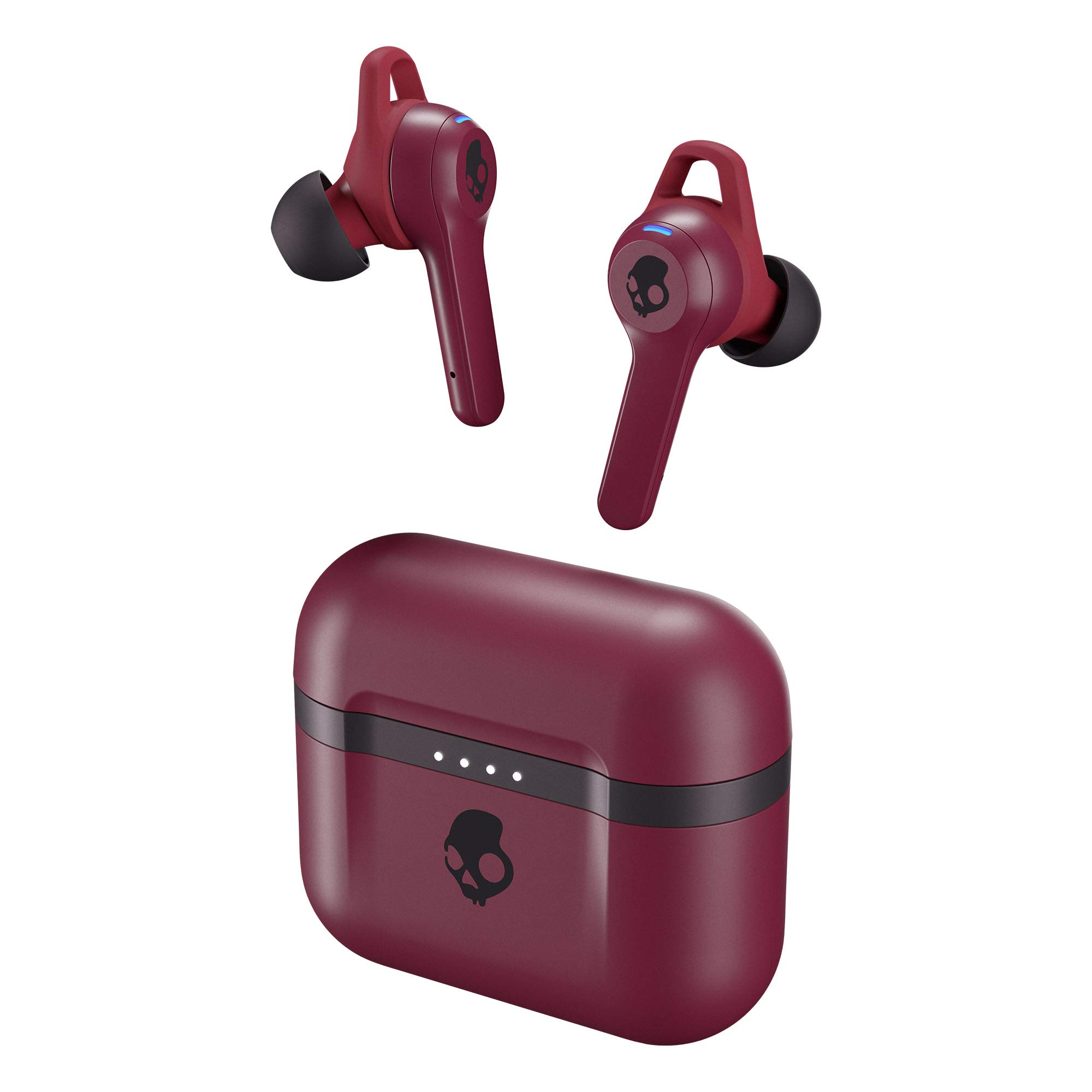 Skullcandy Indy Evo True Wireless In-Ear Bluetooth Earbuds, Compatible with iPhone and Android / Charging Case and Microphone / Great for Gym, Sports, and Gaming, IP55 Water Dust Resistant - Red