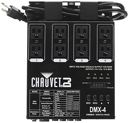CHAUVET DJ DJ DMX-4 LED Lighting Dimmer/Relay Pack | Lighting Accessories