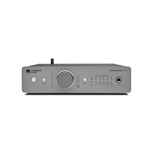 CAMBRIDGE AUDIO DacMagic 200M Stereo Digital to Analogue Converter DAC Preamp, Headphone Amplifier, Built-in Bluetooth, Lunar Grey