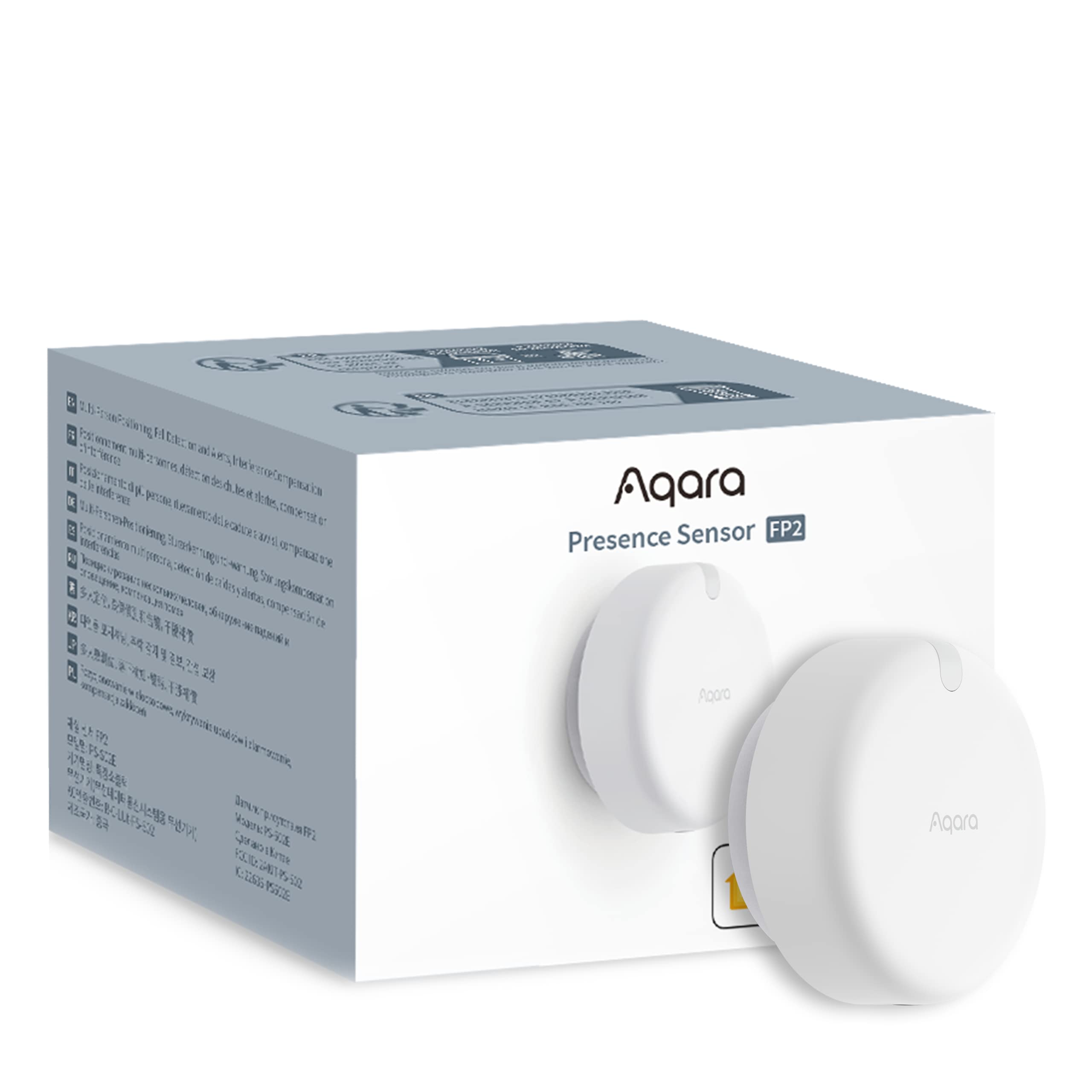 Aqara Presence Sensor FP2, mmWave Radar Wired Motion Sensor, Zone Positioning, Multi-Person & Fall Detection, Supports HomeKit, Alexa, Google Home and Home Assistant