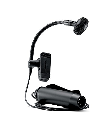 Shure PGA98H-XLR Cardioid Condenser Gooseneck Instrument Microphone with 15' XLR-XLR Cable, Black