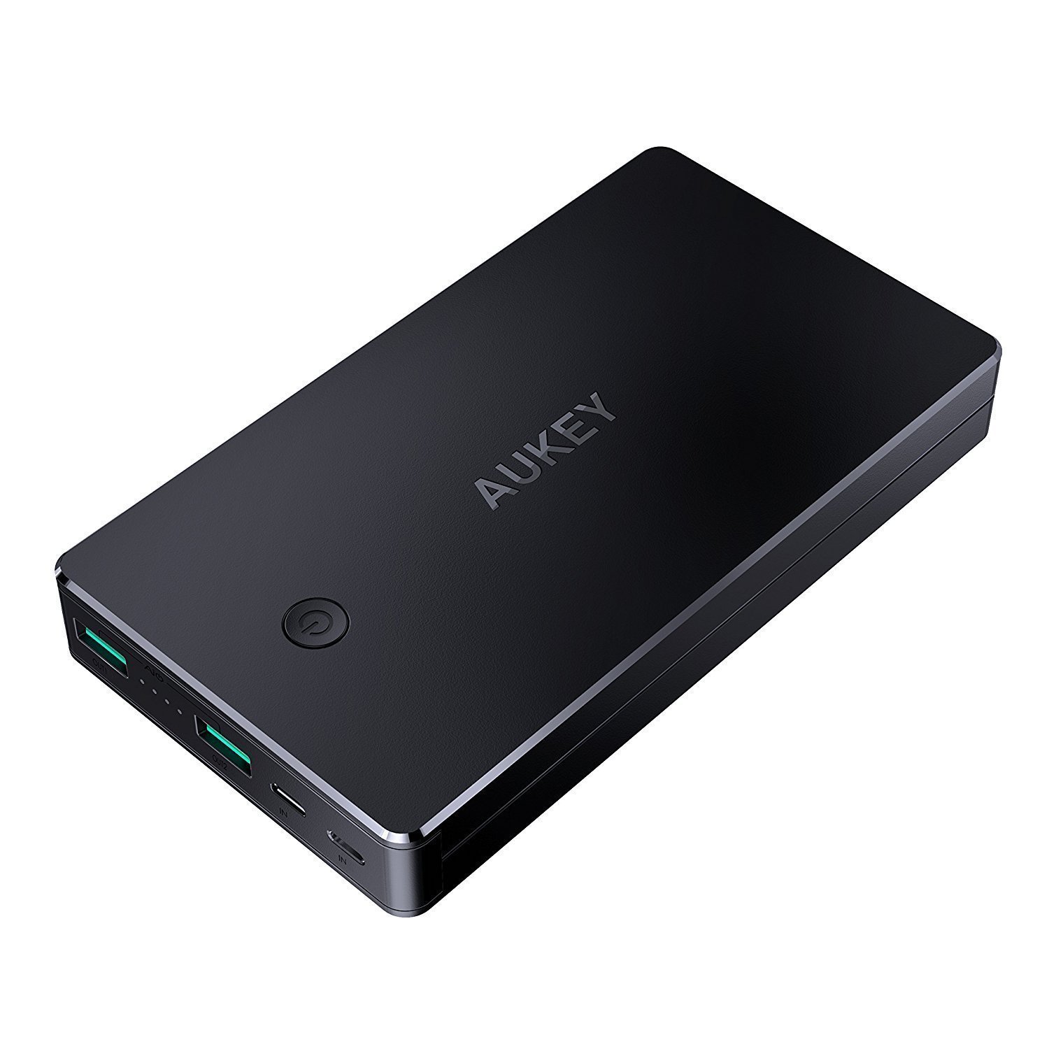 Aukey 20000mAh Power Bank with Lightning & Micro Input Portable Charger, 3.4A Dual-USB Output Battery Pack for iPhone X / 8 / Plus, iPad Pro and More