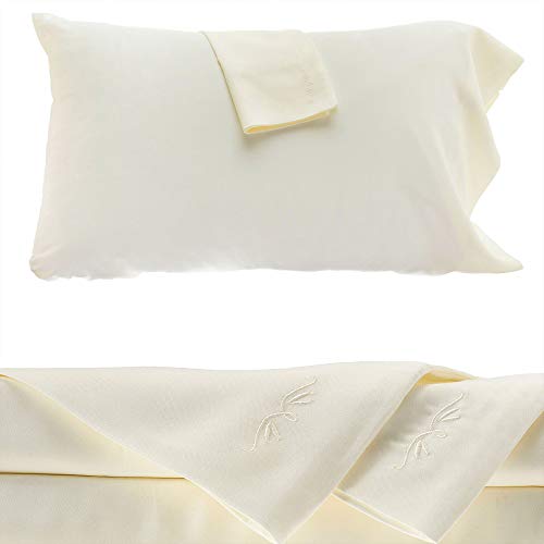 Bed Voyage Bamboo Sheets - 4 Piece Bed Sheet Set - Hypoallergenic - 100% Rayon Viscose Bamboo (King, Ivory)