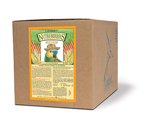 LAFEBER'S Garden Veggie Nutri-Berries Pet Bird Food, Made with Non-GMO and Human-Grade Ingredients, for Parrots, 20 lbs