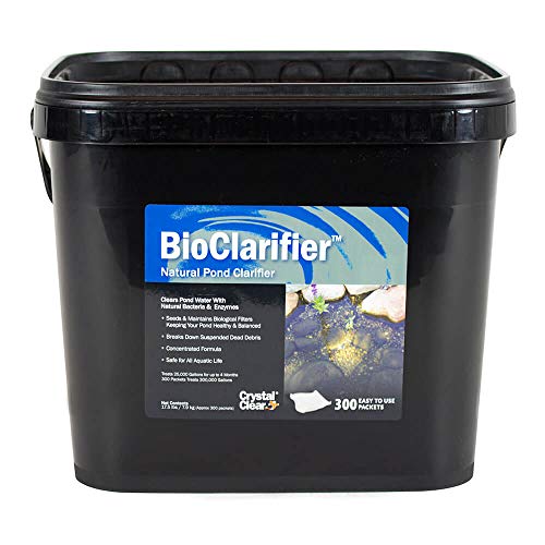 CrystalClear BioClarifier - Natural Pond Clarifier - 300 Packets Treats Up to 300,000 Gallons