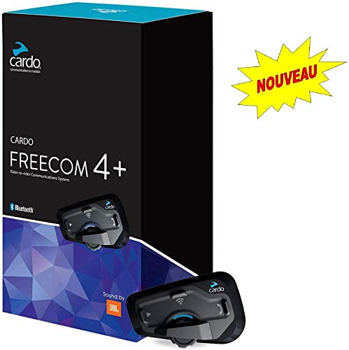 Cardo FREECOM 4 PLUS - 4-Way Motorcycle Bluetooth Commu...