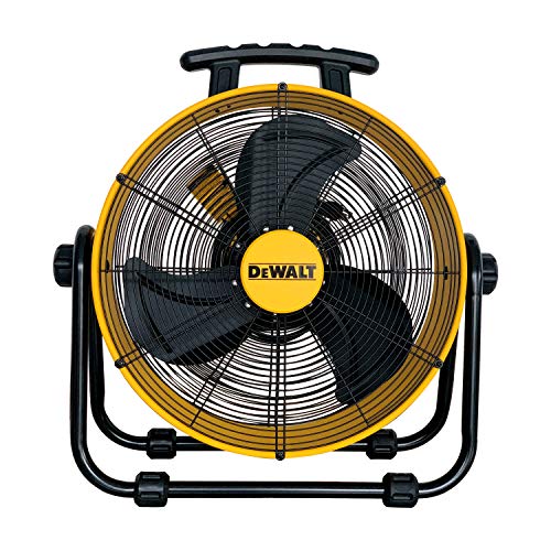 DEWALT DXF-2042 High-Velocity Industrial,Floor,Drum,Barn,Warehouse Fan Heavy Duty Mover Portable Air Circulator 3-Speed Adjustable ...