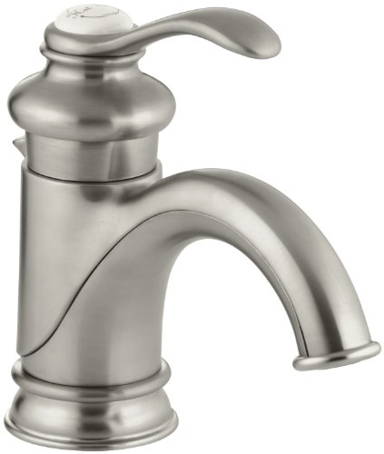 KOHLER Fairfax K-12182-BN Single Handle Single Hole Bathroom Faucet with Metal Drain Assembly in Brushed Nickel