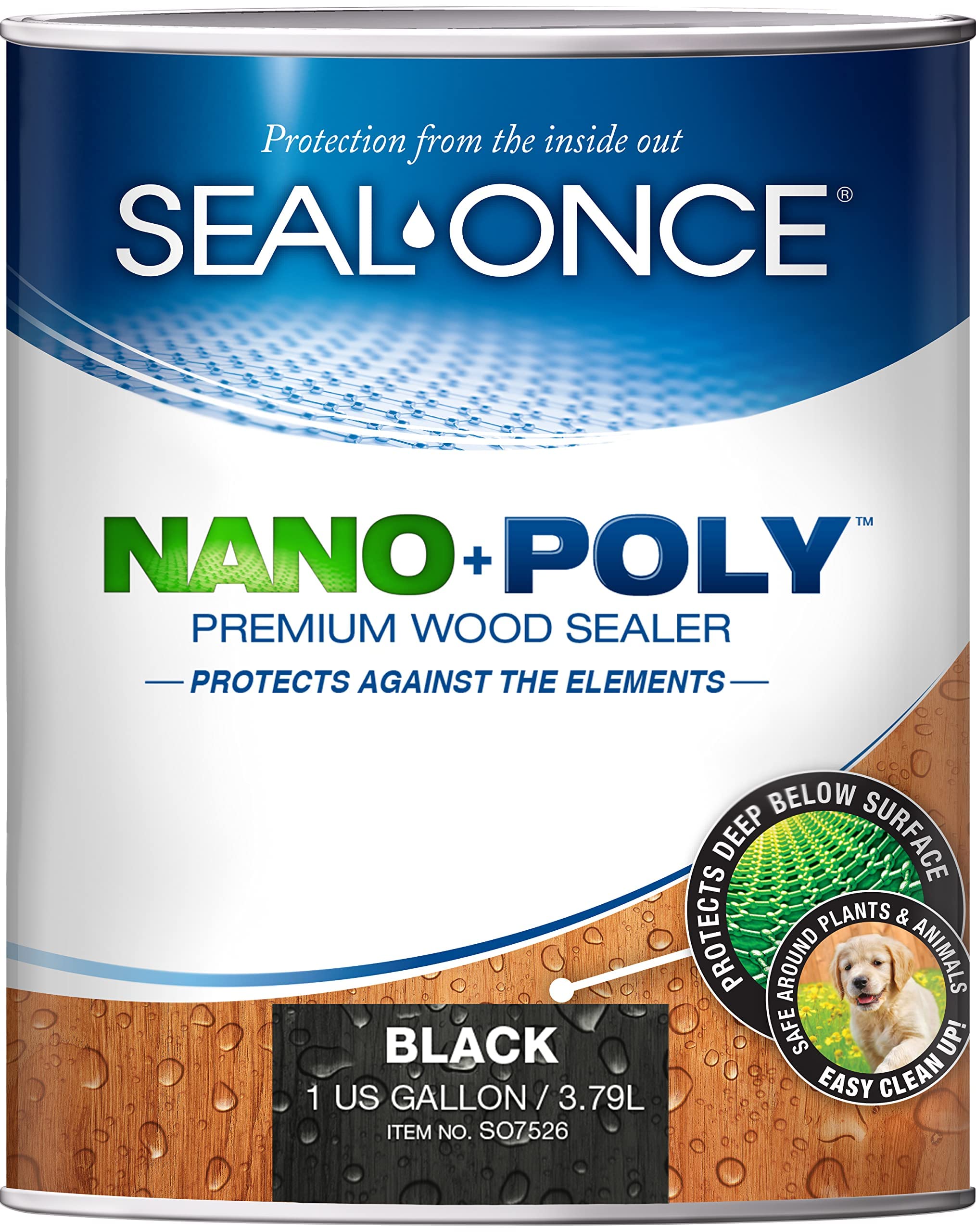 Seal-Once Nano+Poly Penetrating Wood Sealer with Polyurethane - Premium Waterproof Sealant