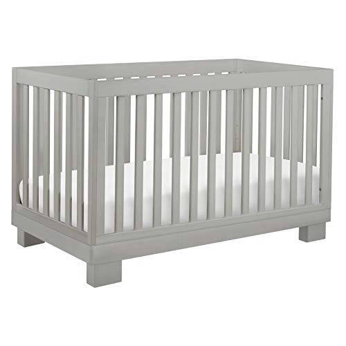 Babyletto Modo 3-in-1 Convertible Crib with Toddler Bed Conversion Kit in Grey, Greenguard Gold Certified