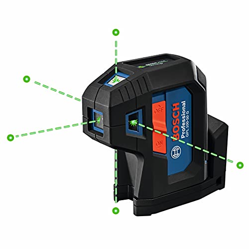 Bosch GPL100-50G 125ft Green 5-Point Self-Leveling Lase...