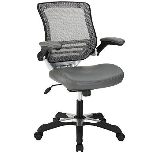 Modway Edge Mesh Back and White Vinyl Seat Office Chair...