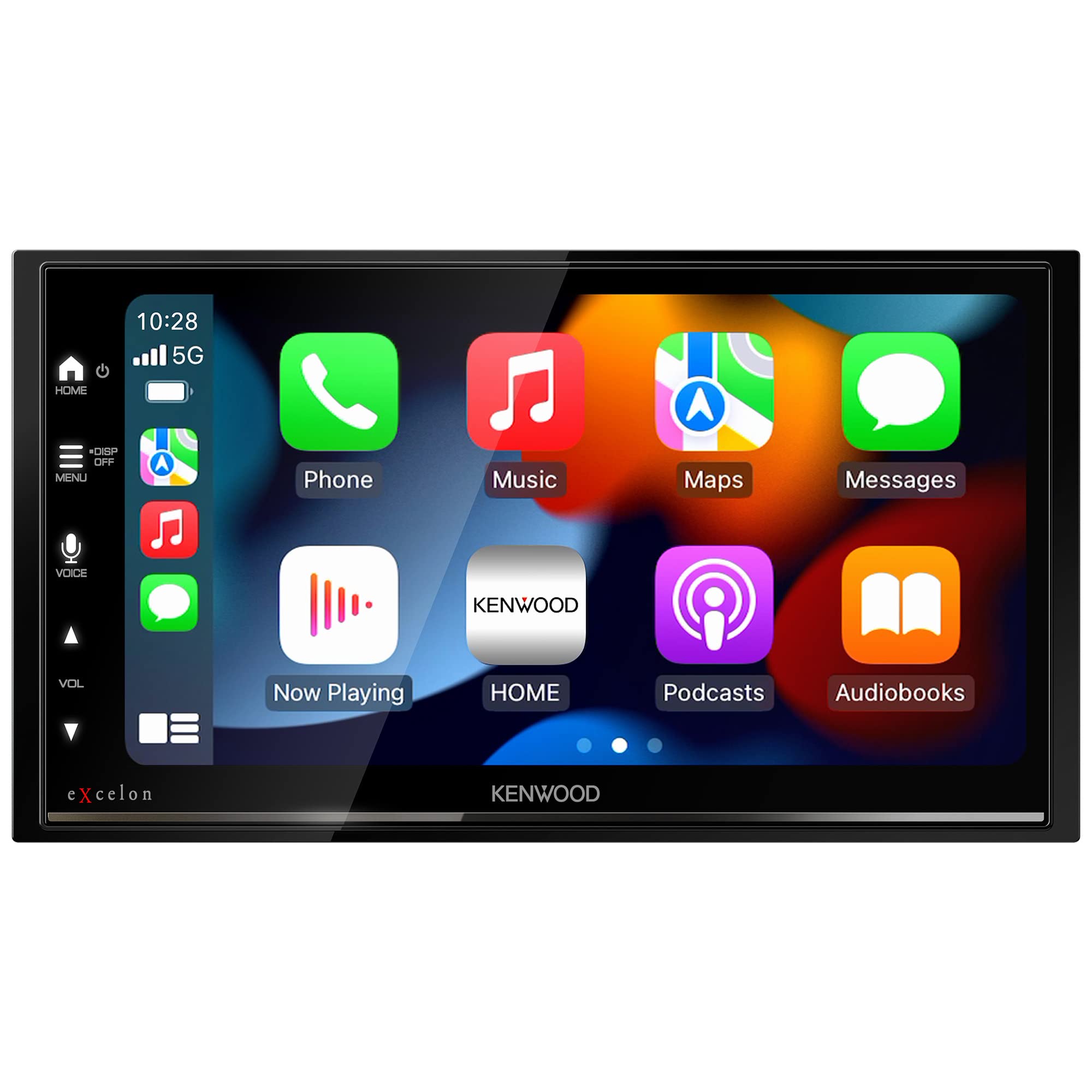 KENWOOD DMX709S eXcelon 6.95-Inch Capacitive Touch Screen, Car Stereo, CarPlay and Android Auto, Bluetooth, AM/FM HD Radio, MP3 Player, USB Port, Double DIN, 13-Band EQ, SiriusXM