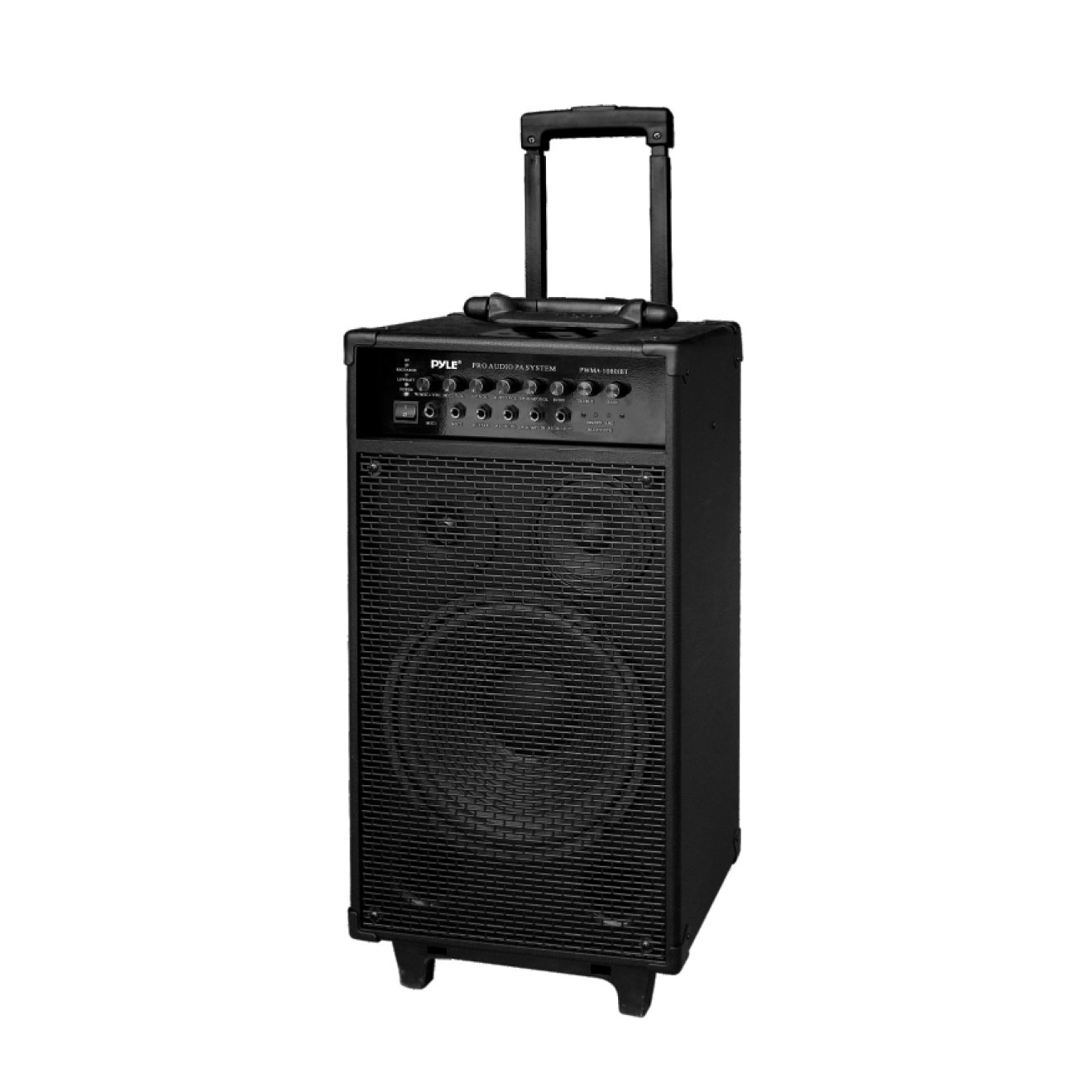 Pyle Wireless Portable PA Speaker System - 800W Bluetooth Compatible Rechargeable Battery Powered Outdoor Sound Speaker Microphone Set w/ 30-Pin iPod dock, Wheels - 1/4