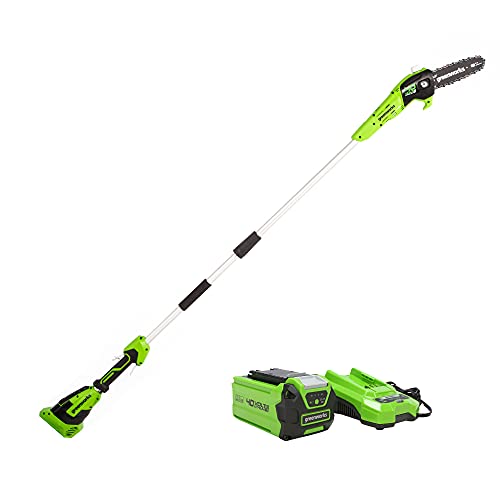 GreenWorks 40V 8-Inch Cordless Polesaw, 2.0Ah Battery and Charger Included
