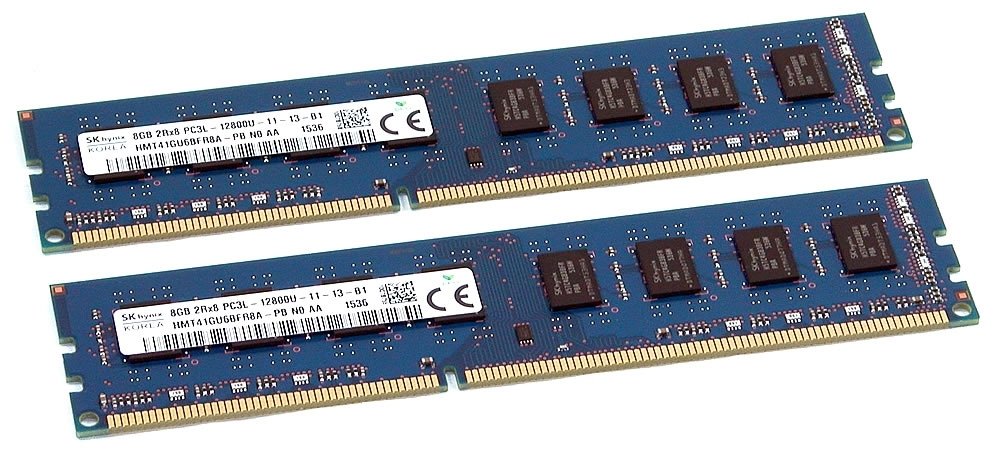 SK Hynix HMT41GU6BFR8A-PB 2x8GB (16GB Total) 2Rx8 PC3L-12800U Desktop Memory