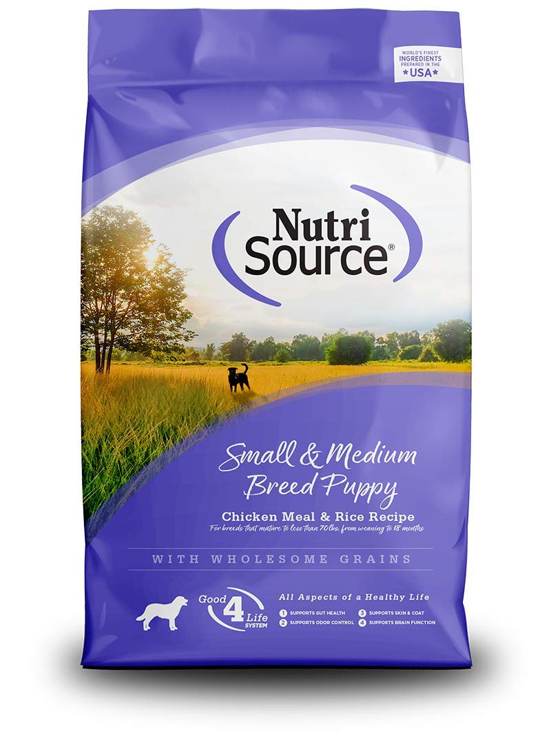 NutriSource Puppy Food, Made with Chicken Meal and Rice, Small Breed, with Wholesome Grains, Dry Dog Food