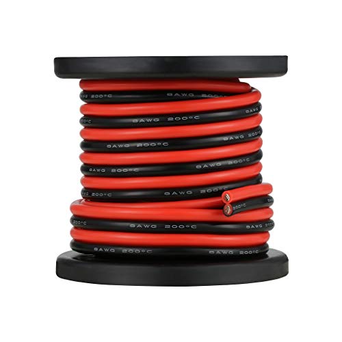 BNTECHGO 2 Conductor Parallel Silicone Wire Spool Red Black Stranded Wire
