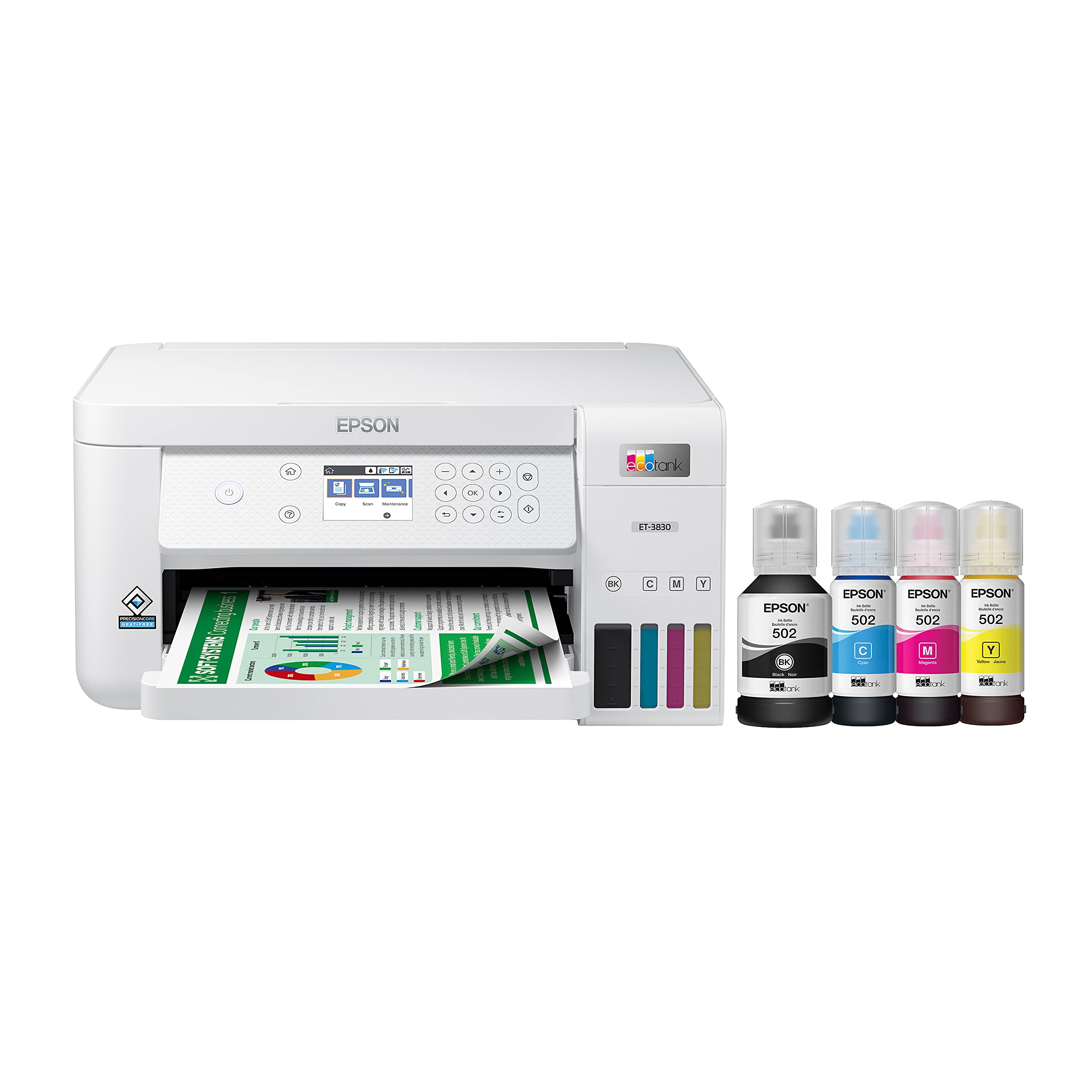 Epson EcoTank ET-3830 Wireless Color All-in-One Cartrid...