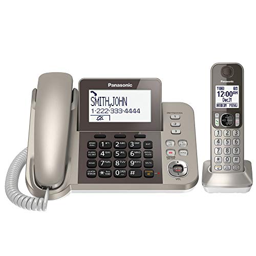 Panasonic Corded + Cordless Phone with Link2Cell Bluetooth and Answering Machine