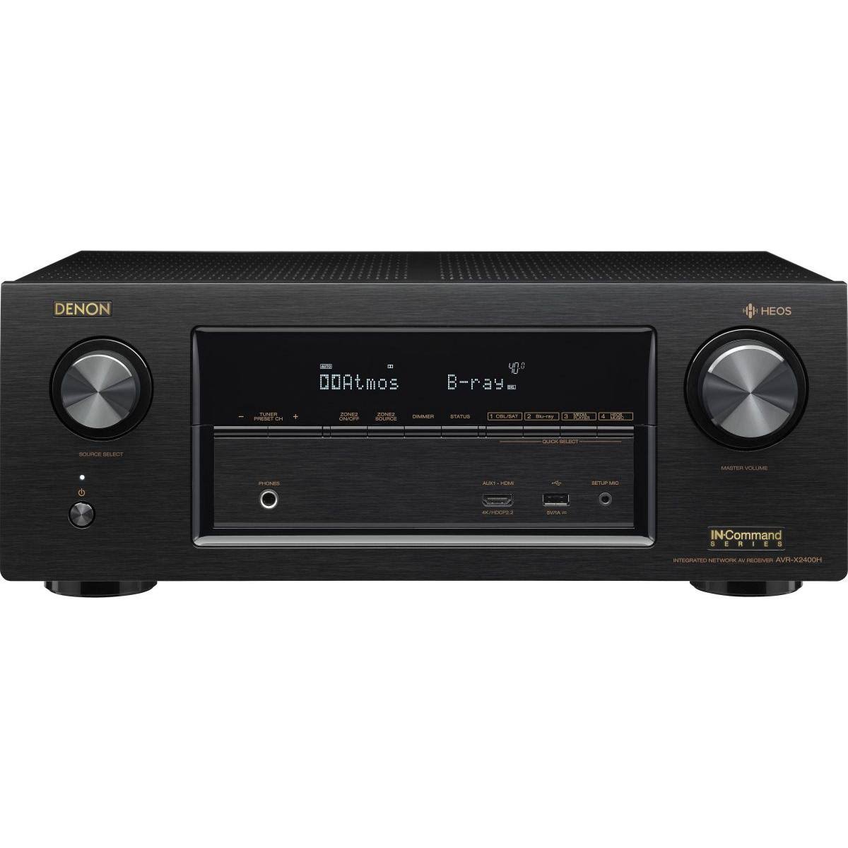 Denon AVRX2400H 7.2 Channel AV Receiver with Built-in HEOS wireless technology