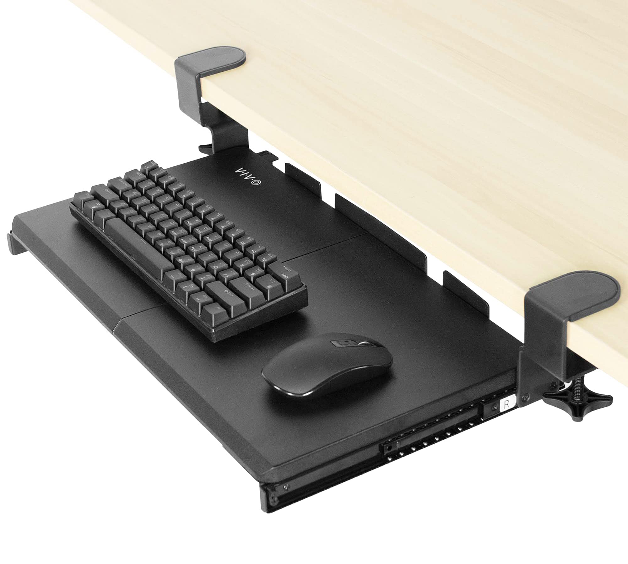 VIVO Keyboard Tray Under Desk Pull Out with Extra Sturdy C Clamp Mount System