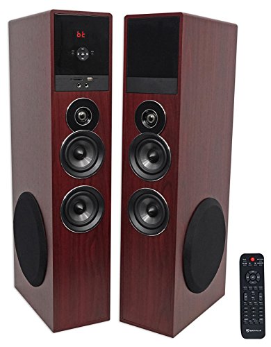 Rockville TM80C Cherry Powered Home Theater Tower Speakers 8