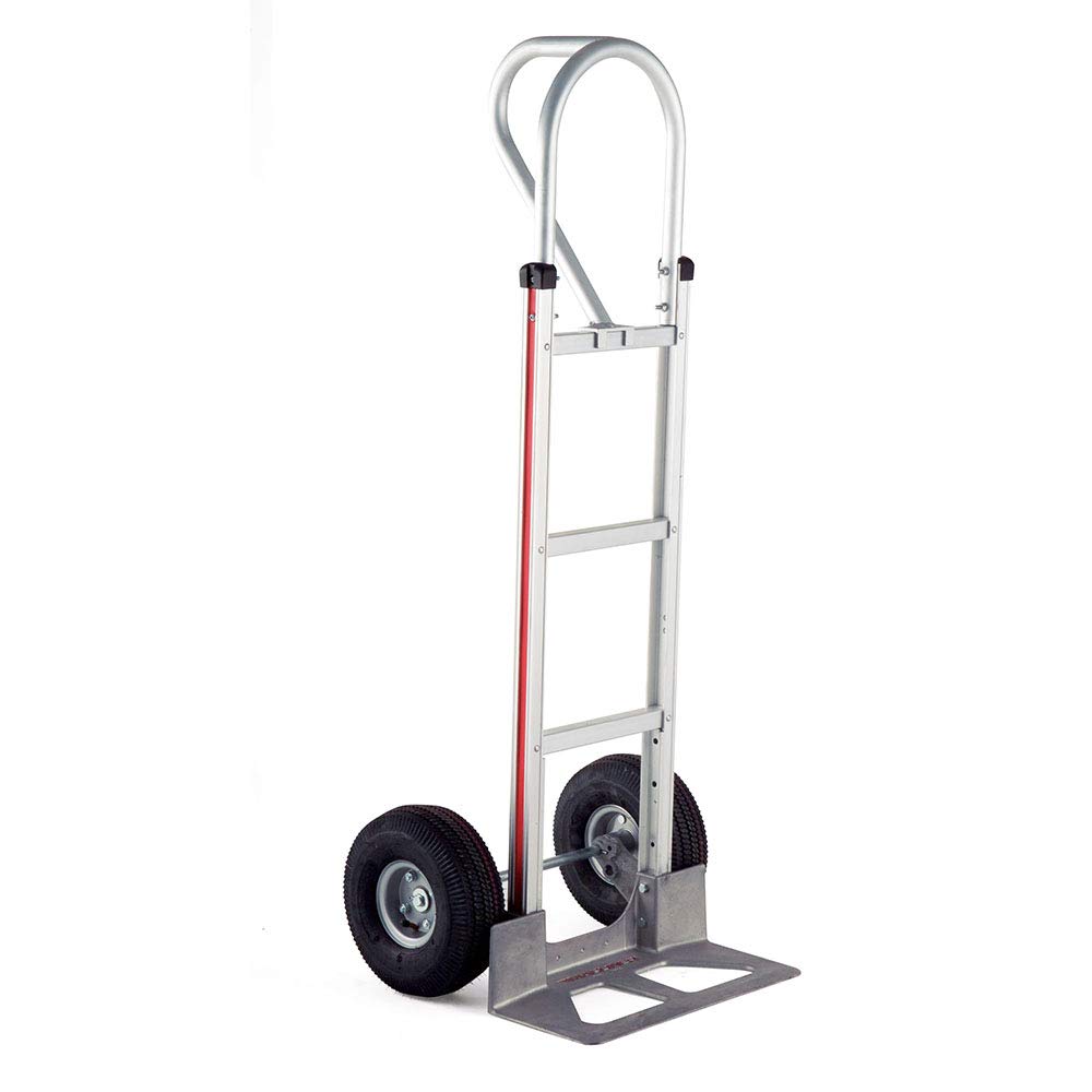 Magliner Magline HMK15AUA4 Aluminum Hand Truck, Vertical Loop Handle, Pneumatic Wheels, 500lbs Capacity