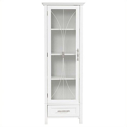 Elegant Home Fashions Delaney Linen Cabinet in White
