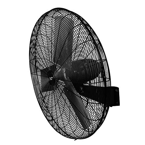 CCC COMFORT ZONE Comfort Zone CZHVW30 High-Velocity Industrial 2-Speed Black Wall Fan with Aluminum Blades and Adjustable Tilt - 30