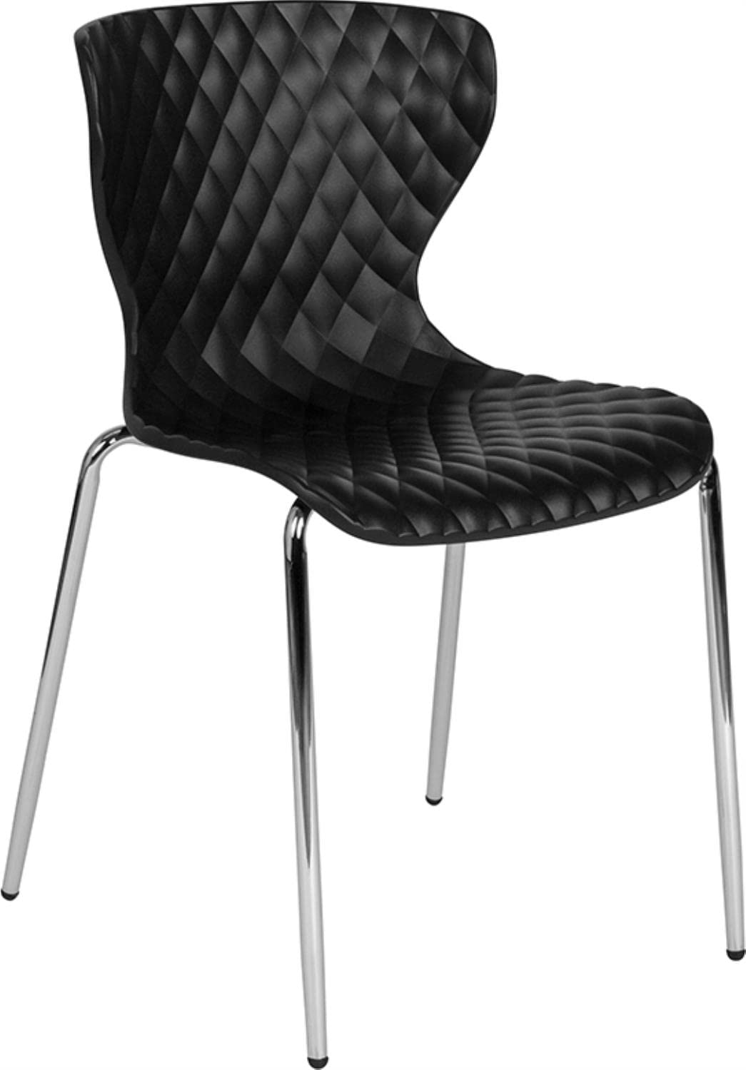 Flash Furniture 4 Pk. Lowell Contemporary Design White Plastic Stack Chair