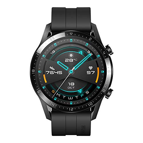 Huawei Watch GT 2 2019 Bluetooth SmartWatch, Longer Lasting 2 Weeks Battery Life, Waterproof, Compatible with iPhone and Android, 46mm No Warranty International Version (Matte Black)