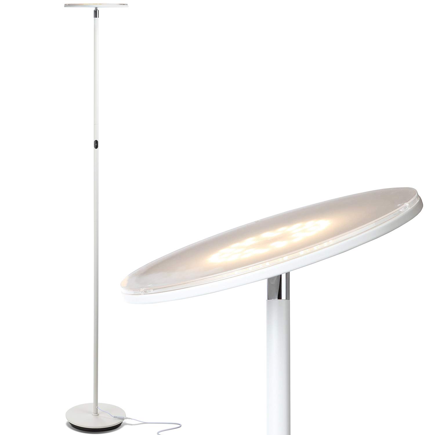 Brightech Sky LED Torchiere Floor Lamp - Energy Saving,...